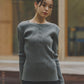 日本製 オーガニックコットン リブニットプルオーバー knit-005
