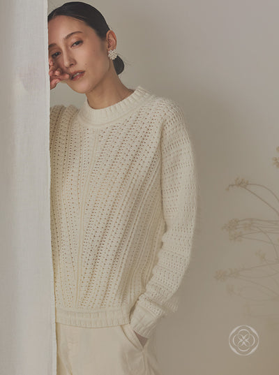 クロップド丈ニット knit-010