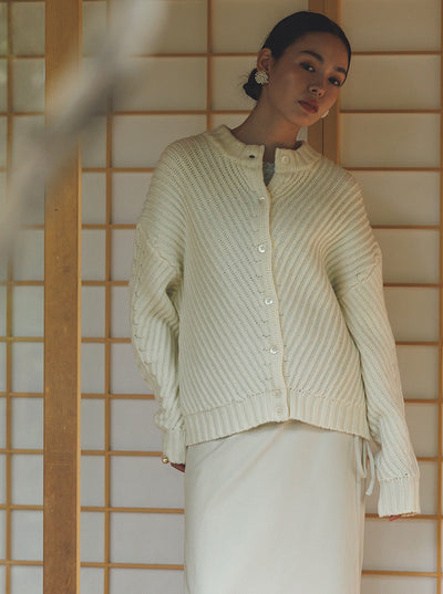 リブニットブルゾン knit-012