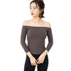 Off-the-shoulder top with cups leeche021