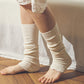シルク リブ編み レッグウォーマー lib-silkleg