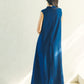 藍染め濃紺 ロングワンピース sumi012-aizome
