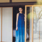 日本製 藍段染グラデーションノースリーブワンピース sumi019-bluedanzome