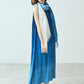 日本製 藍段染グラデーションノースリーブワンピース sumi019-bluedanzome