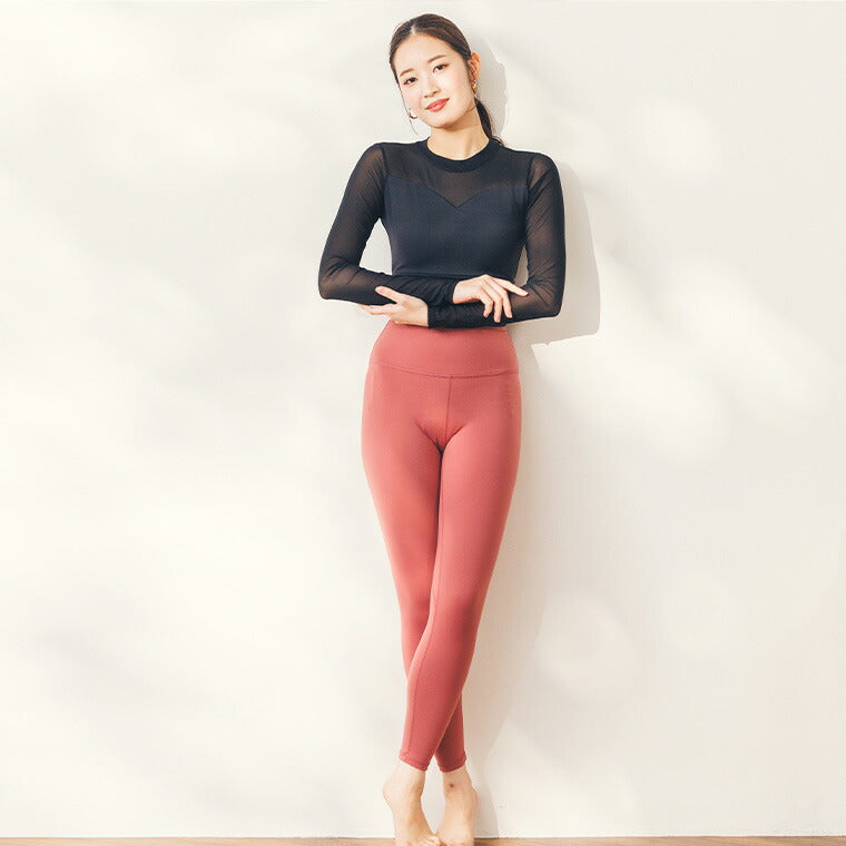 Lee.che リーチェ ヨガ ピラティス ウェア 長袖カップ付きトップス