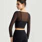 Bra & Long Sleeve Mesh Top t286