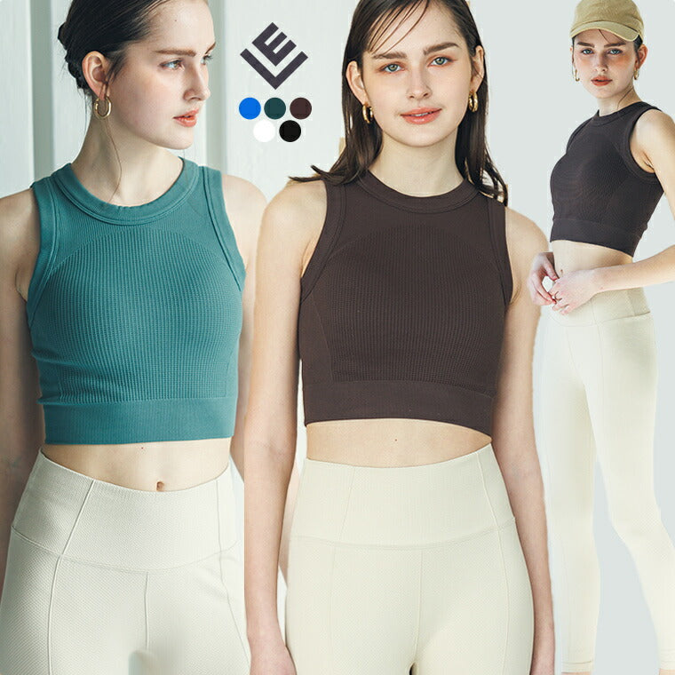 Lee.che リーチェ ヨガ ピラティス ウェア カップ付きハーフ丈