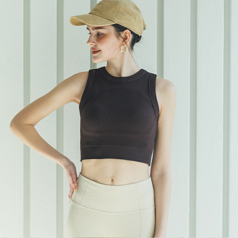 Lee.che リーチェ ヨガ ピラティス ウェア カップ付きハーフ丈